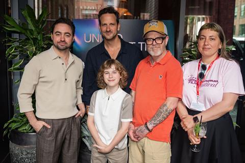 [L-R] - Danny Page ('Faith' producer), Dominic Tighe (producer), Smylie Bradwell (actor), Paul Andrew Williams (director), Simona Susnea (DOP)
